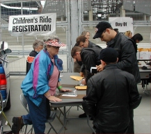 Photo of people registering for Children's Ride 7