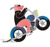 logo - hog on a motorcycle